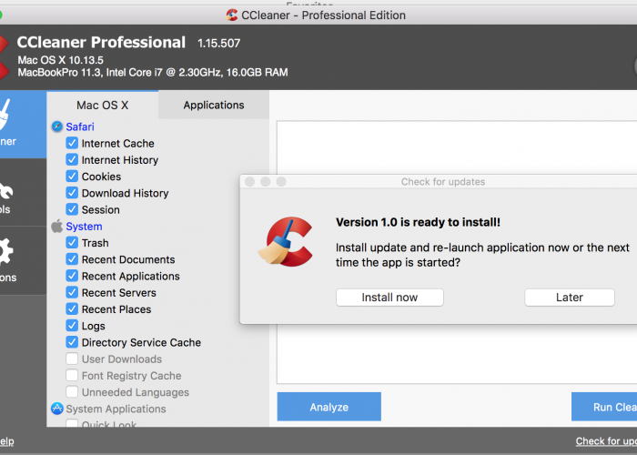 does ccleaner work for for mac